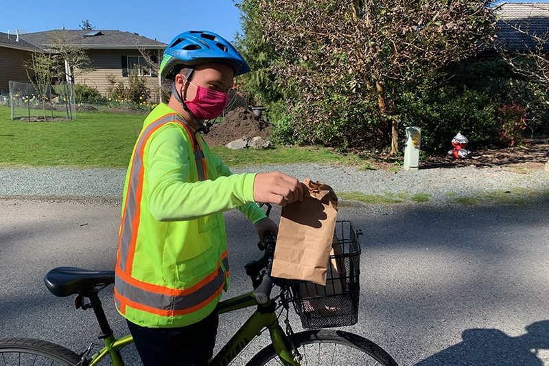 Dylan on his bike